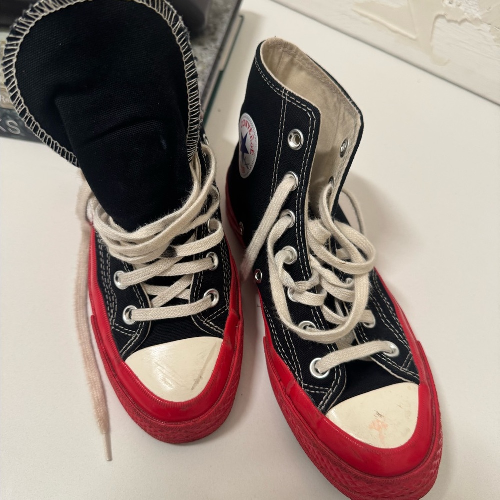 COMME des GARCONS PLAY Converse Red Sole high top women’s 6 - Picture 2 of 14
